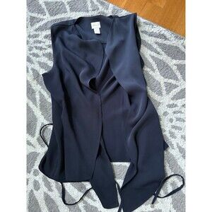 Navy Blue Flowy Chicos Fashion Vest